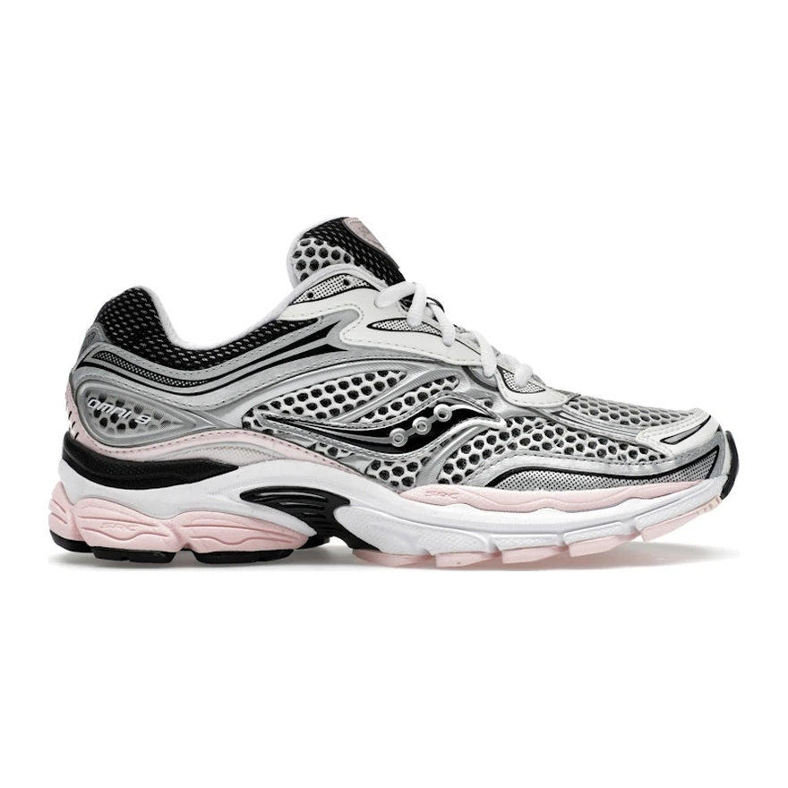 Saucony ProGrid Omni 9 White Black Silver Pink